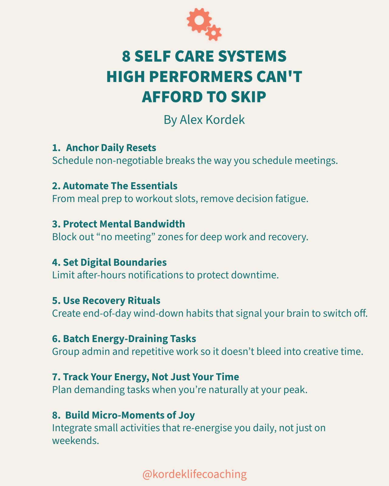 8 Self Care Systems High Performers Cant Afford To Skip Poster